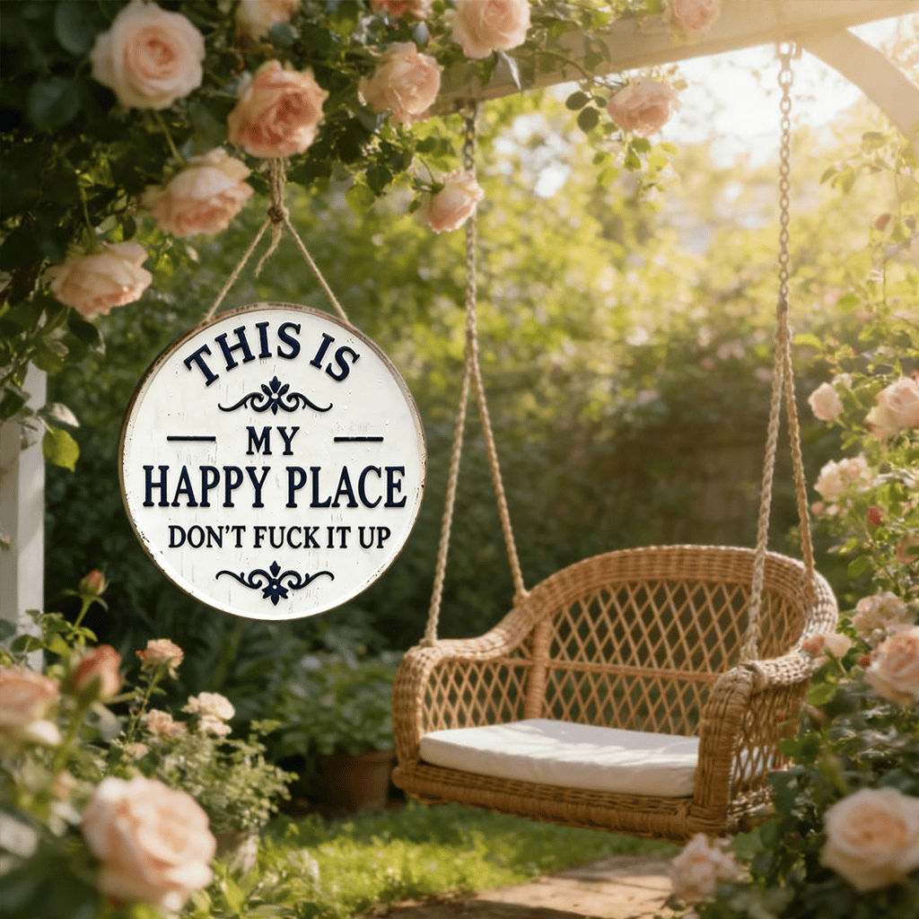 🏚️This Is My Happy Place - Vintage Metal Wall Sign