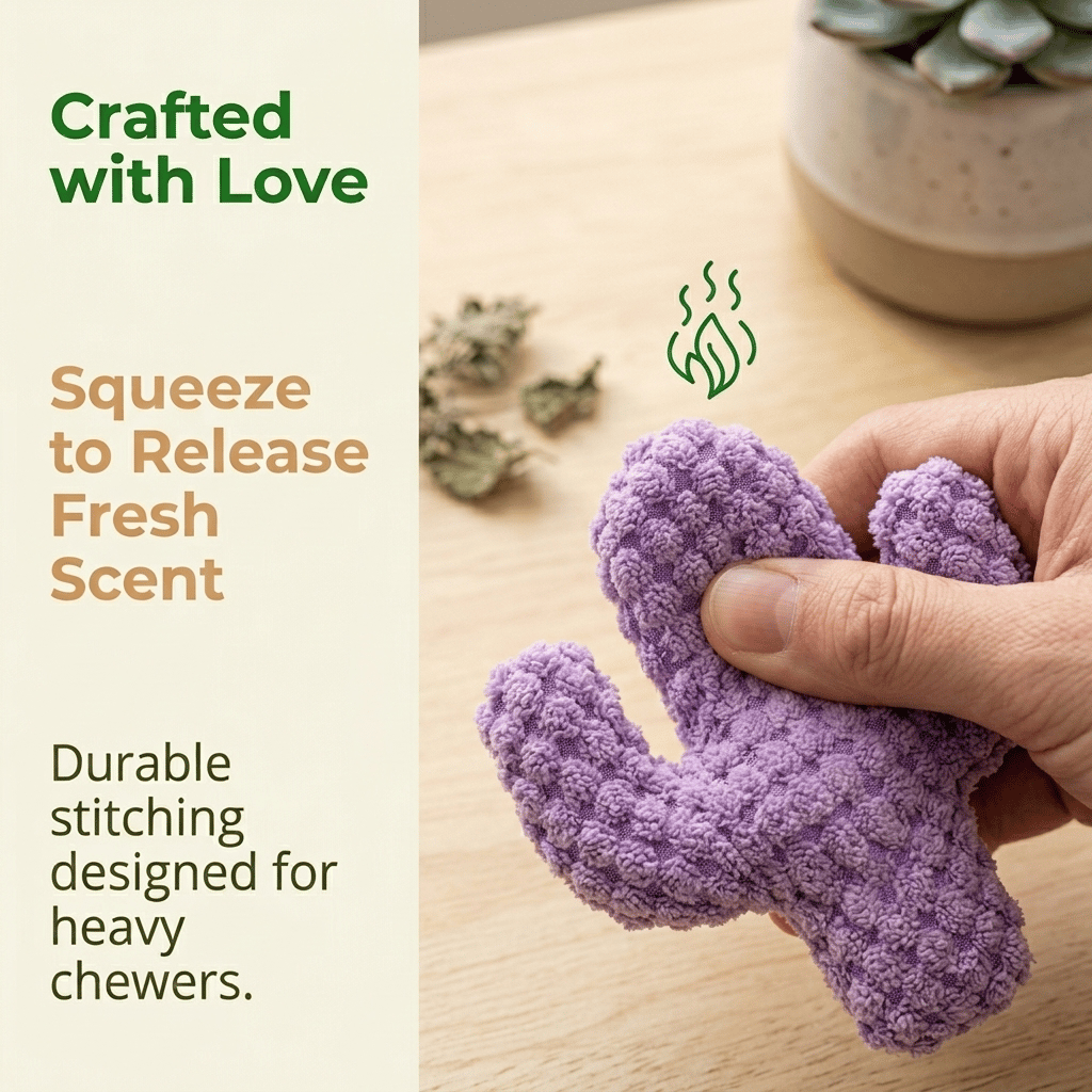 🎁Promotion 49% OFF🔥Handmade Soft Cactus Kitten Chew Toys with Natural Catnip