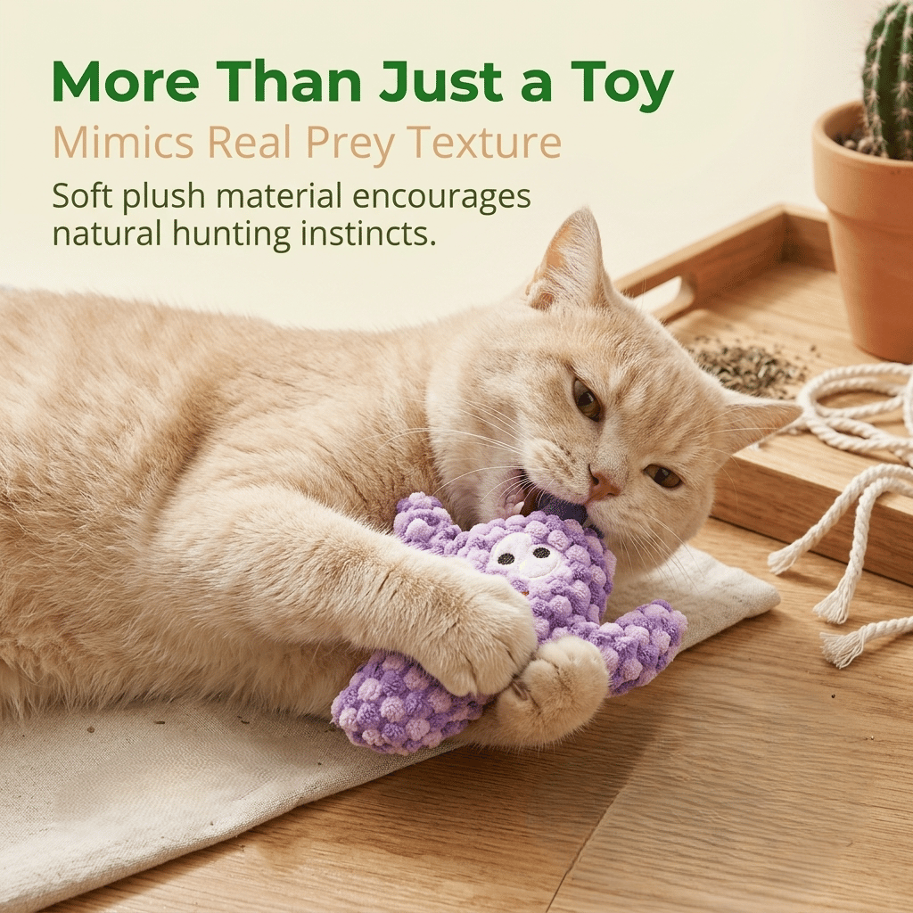 🎁Promotion 49% OFF🔥Handmade Soft Cactus Kitten Chew Toys with Natural Catnip