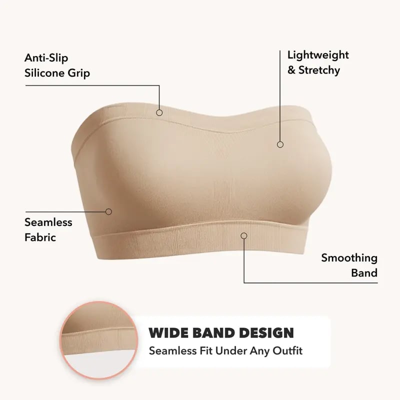 Finally! A Strapless Bra That Actually Stays Up 😍🙌 No Slipping, No Pain, Just Pure Comfort👍Suitable for All Body Types