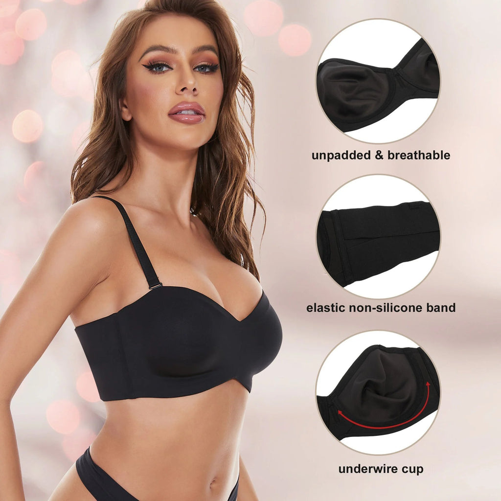 💕Hot Sale 49% OFF -🔥Non-Slip Multi-Way Strapless Bra