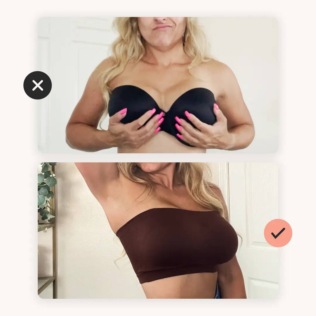 Finally! A Strapless Bra That Actually Stays Up 😍🙌 No Slipping, No Pain, Just Pure Comfort👍Suitable for All Body Types