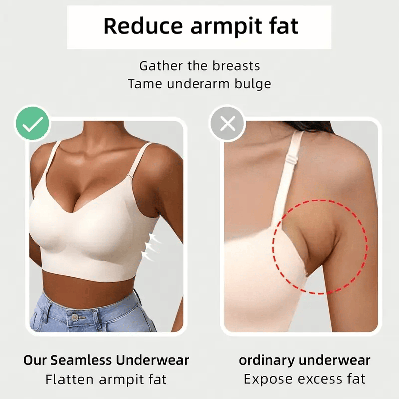 🏆Hot Sale 49% OFF🔥Women's Solid Color Wireless Backless Bra