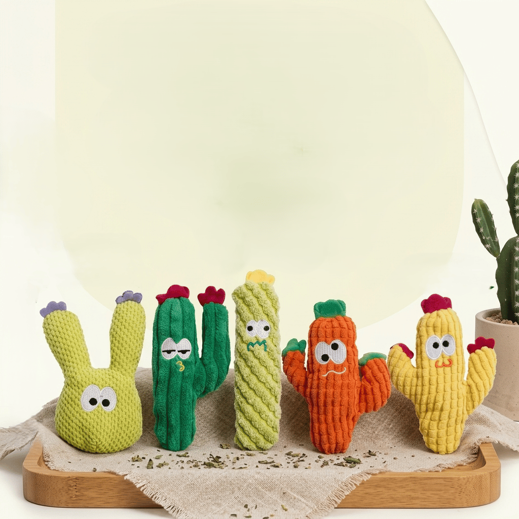 🎁Promotion 49% OFF🔥Handmade Soft Cactus Kitten Chew Toys with Natural Catnip