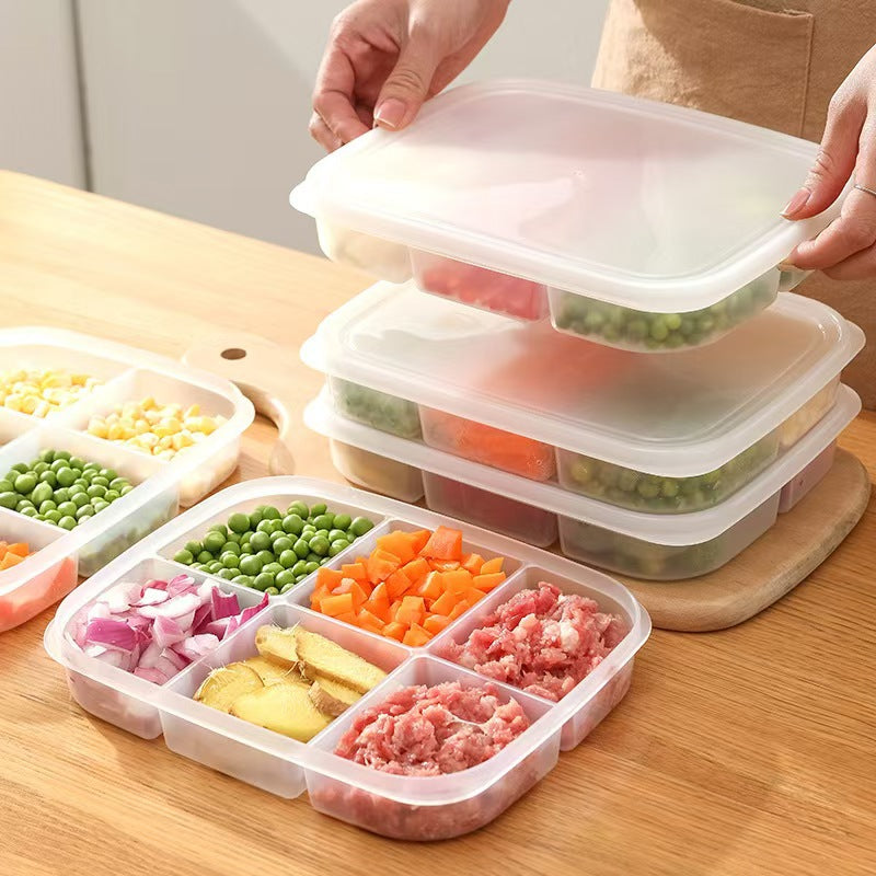 6-Compartment Fridge Storage Box