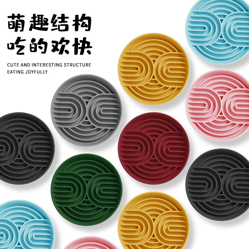 Rainbow Silicone Slow Feeder Lick Mat