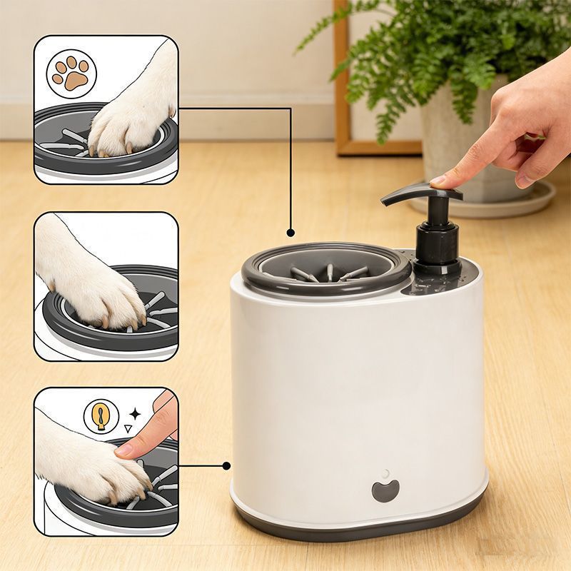 2-in-1 Electric Pet Paw Cleaner