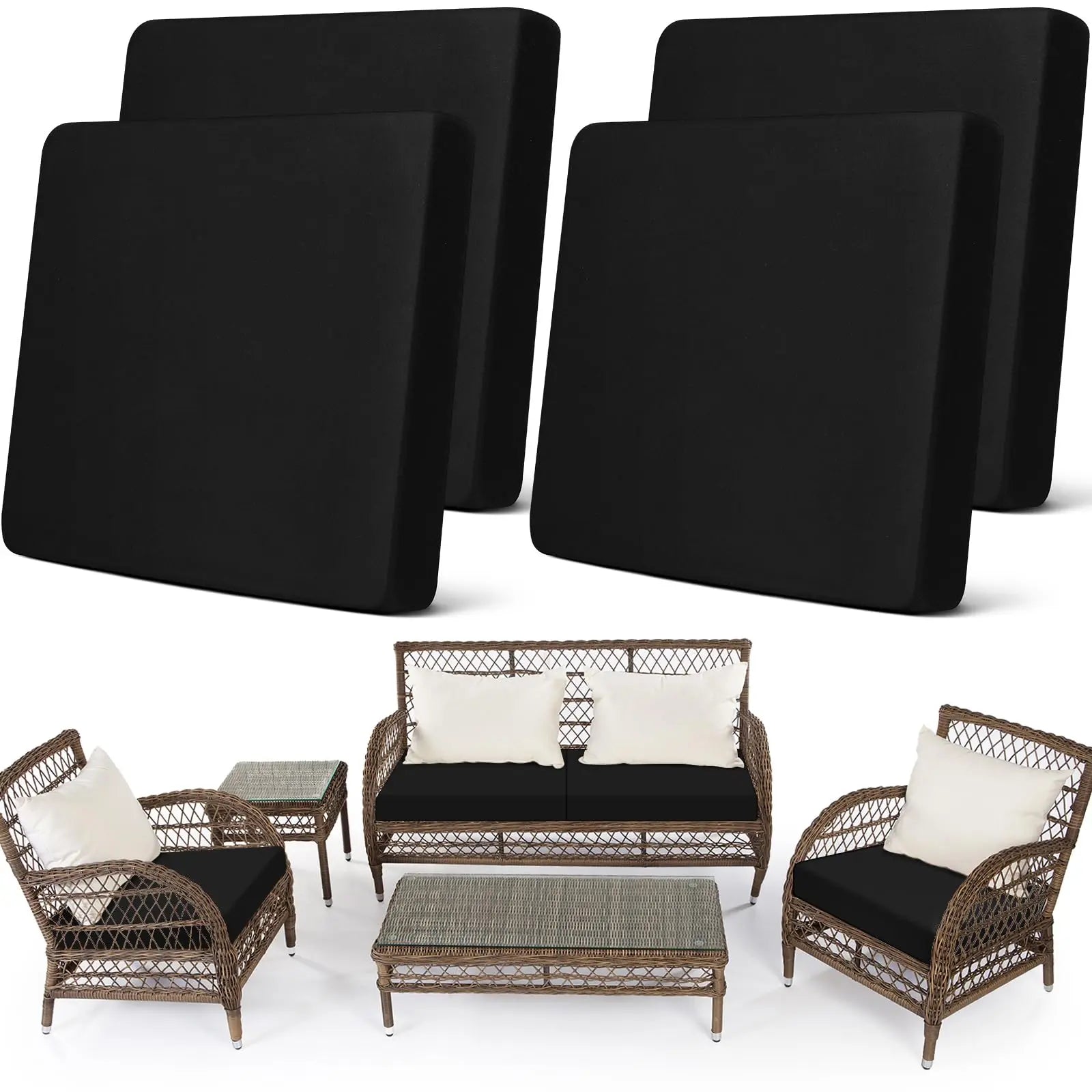 Waterproof Patio Cushion Covers for Outdoor Furniture