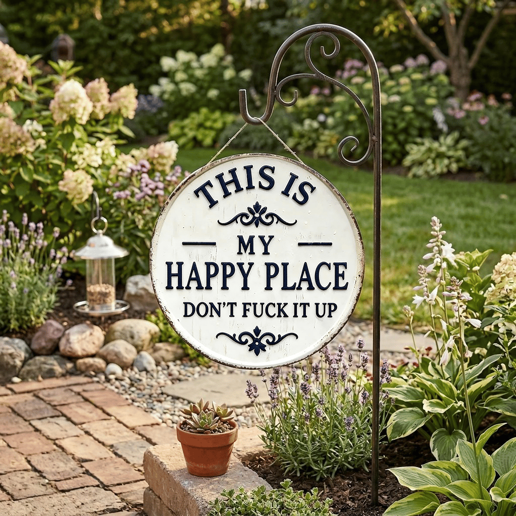 🏚️This Is My Happy Place - Vintage Metal Wall Sign