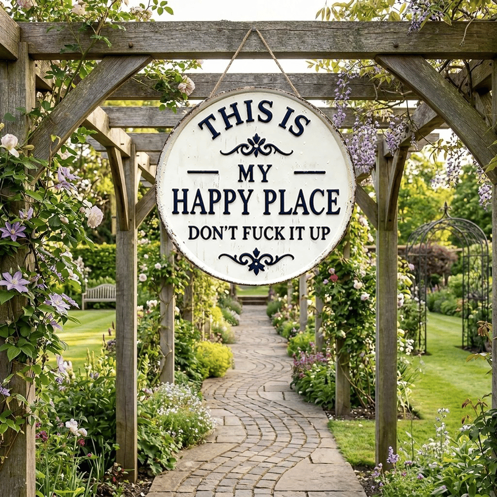 🏚️This Is My Happy Place - Vintage Metal Wall Sign