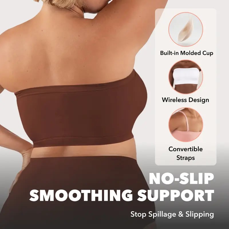 Finally! A Strapless Bra That Actually Stays Up 😍🙌 No Slipping, No Pain, Just Pure Comfort👍Suitable for All Body Types