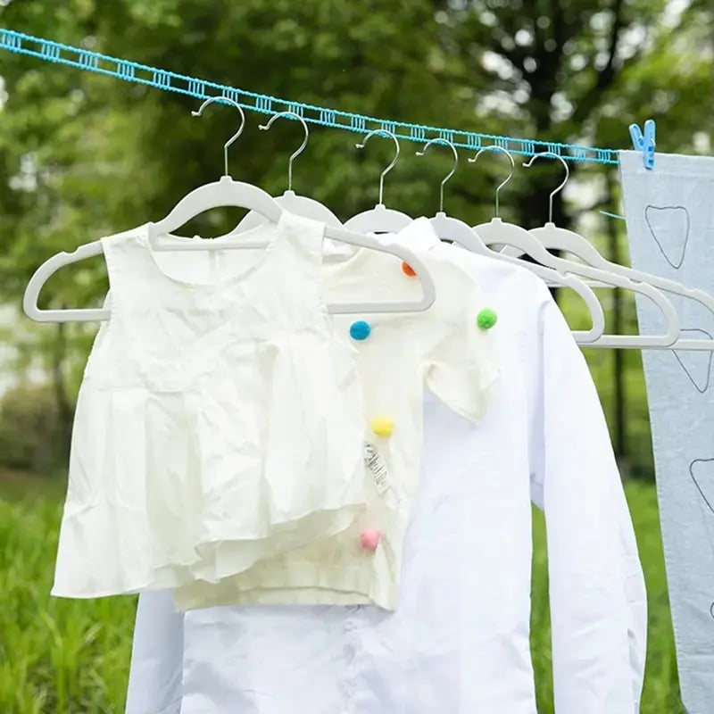 🌬️ Keep Clothes Dry Anywhere!🧦👕3PCS Portable Clothesline – Windproof & Easy☀️