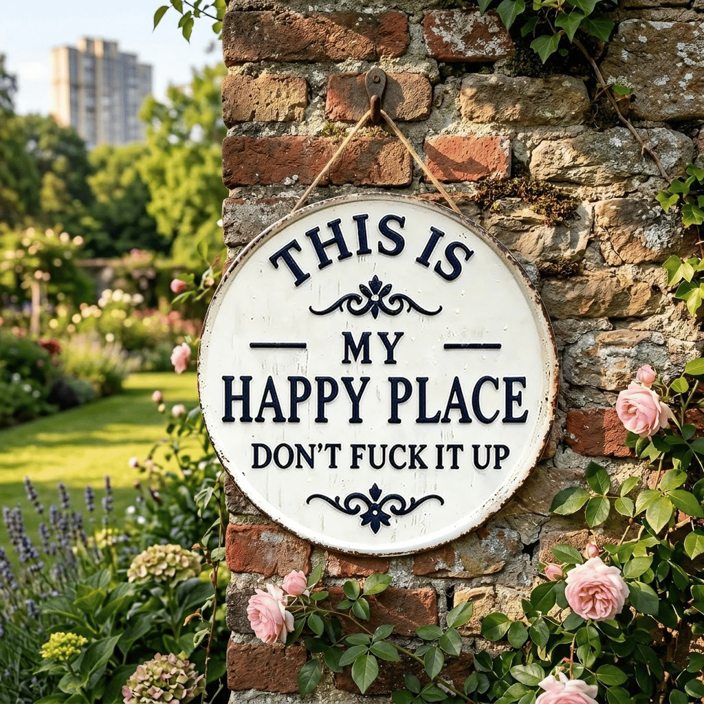 🏚️This Is My Happy Place - Vintage Metal Wall Sign