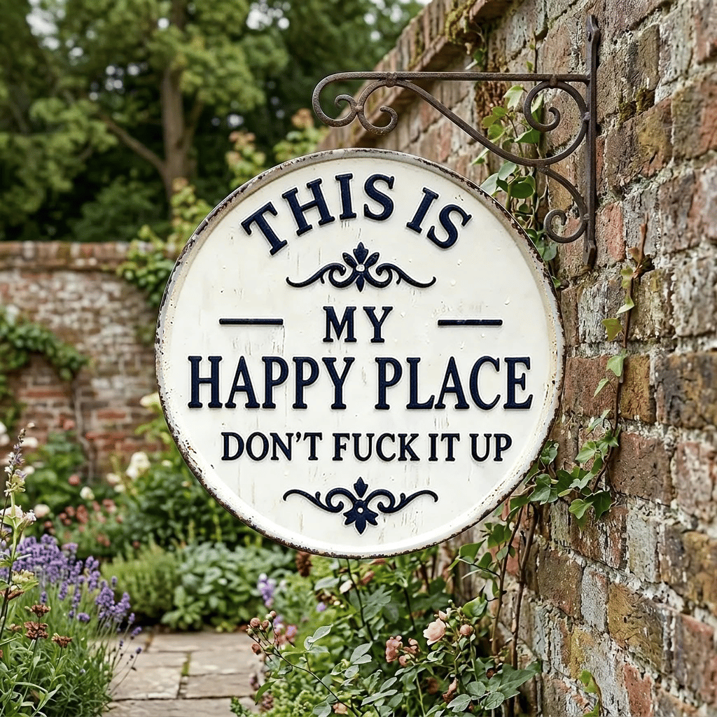 🏚️This Is My Happy Place - Vintage Metal Wall Sign