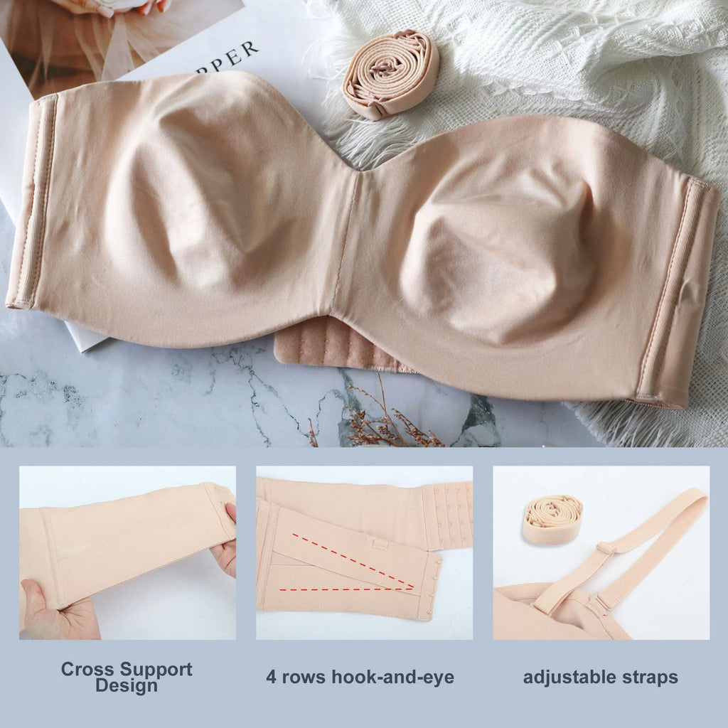 💕Hot Sale 49% OFF -🔥Non-Slip Multi-Way Strapless Bra