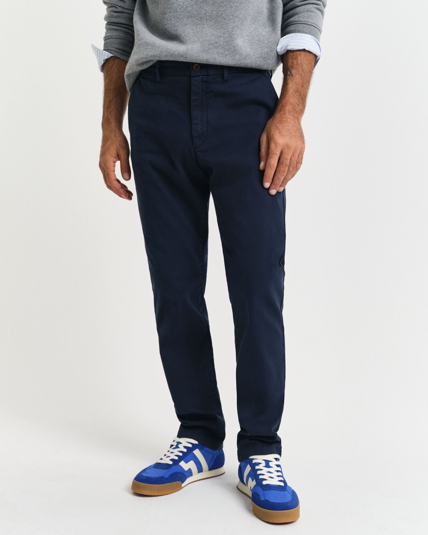 Slim Fit Dobby Structured Chinos