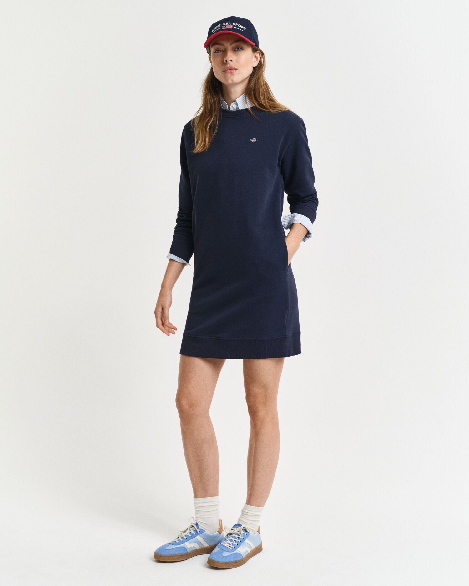 Shield Crew Neck Sweat Dress
