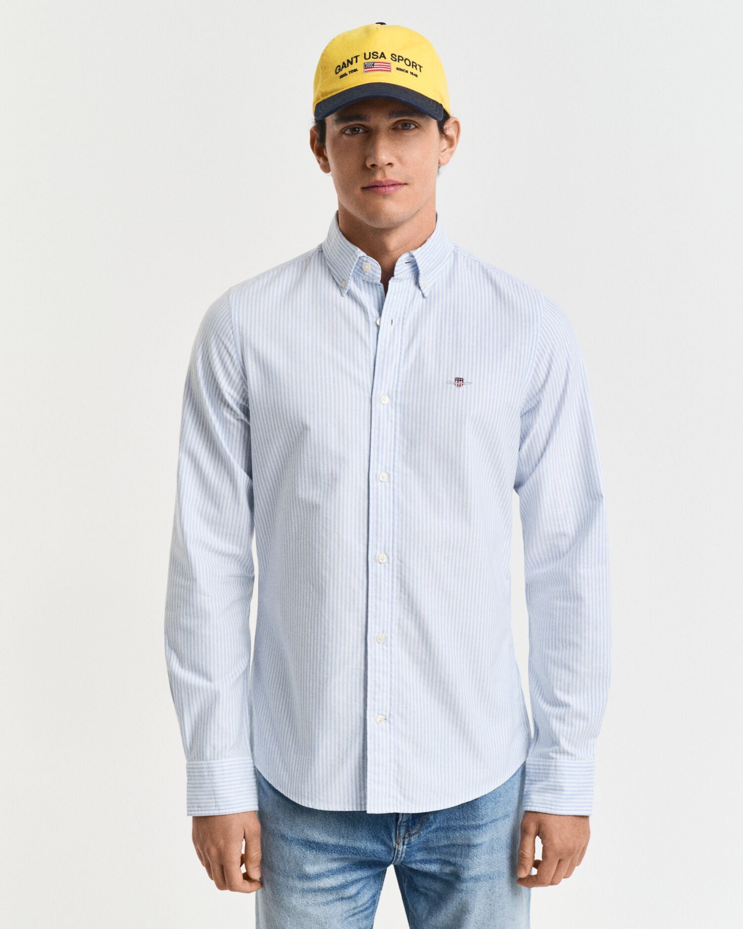 Slim Fit Banker Stripe Classic Oxford Shirt