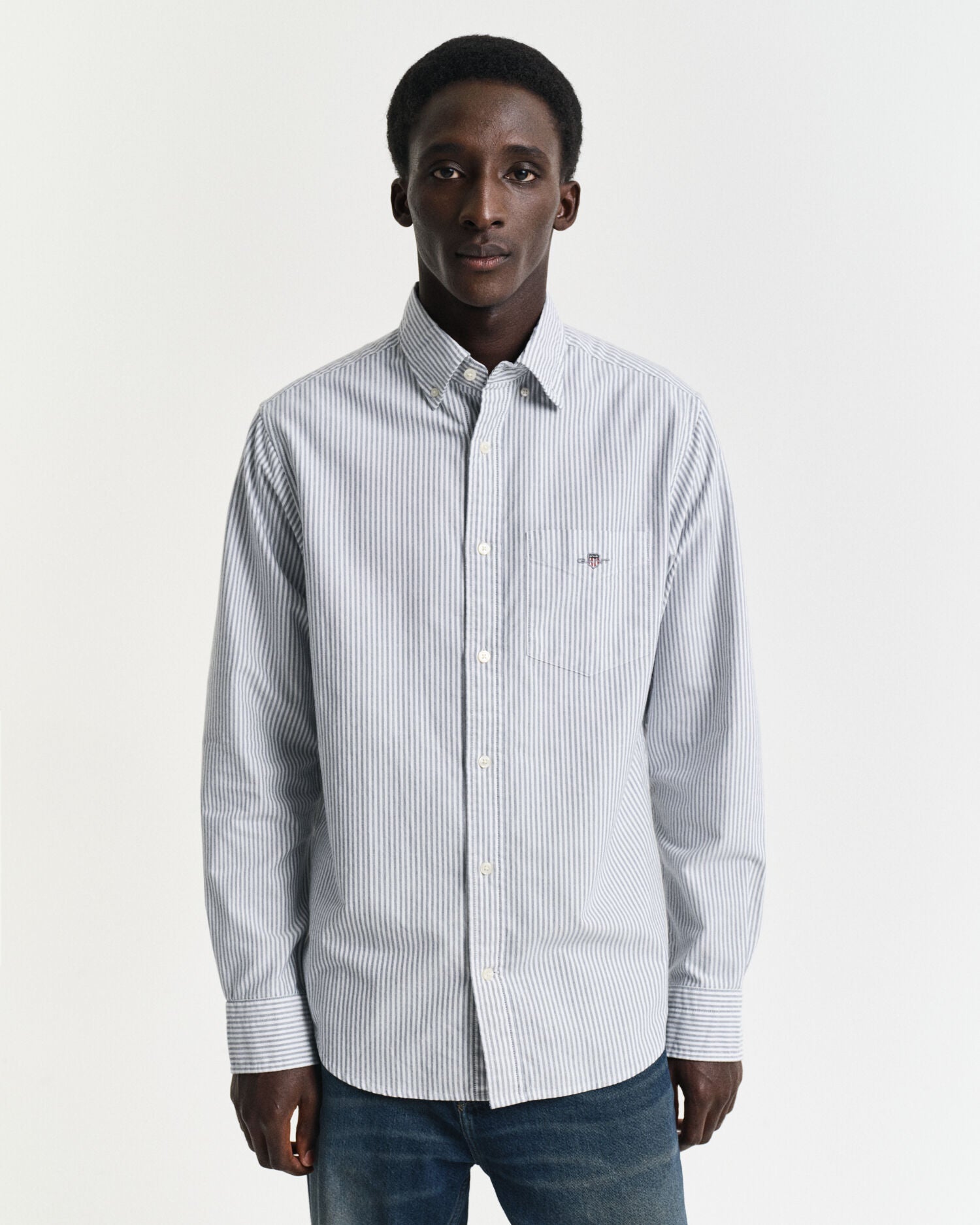 Regular Fit Banker Stripe Classic Oxford Shirt