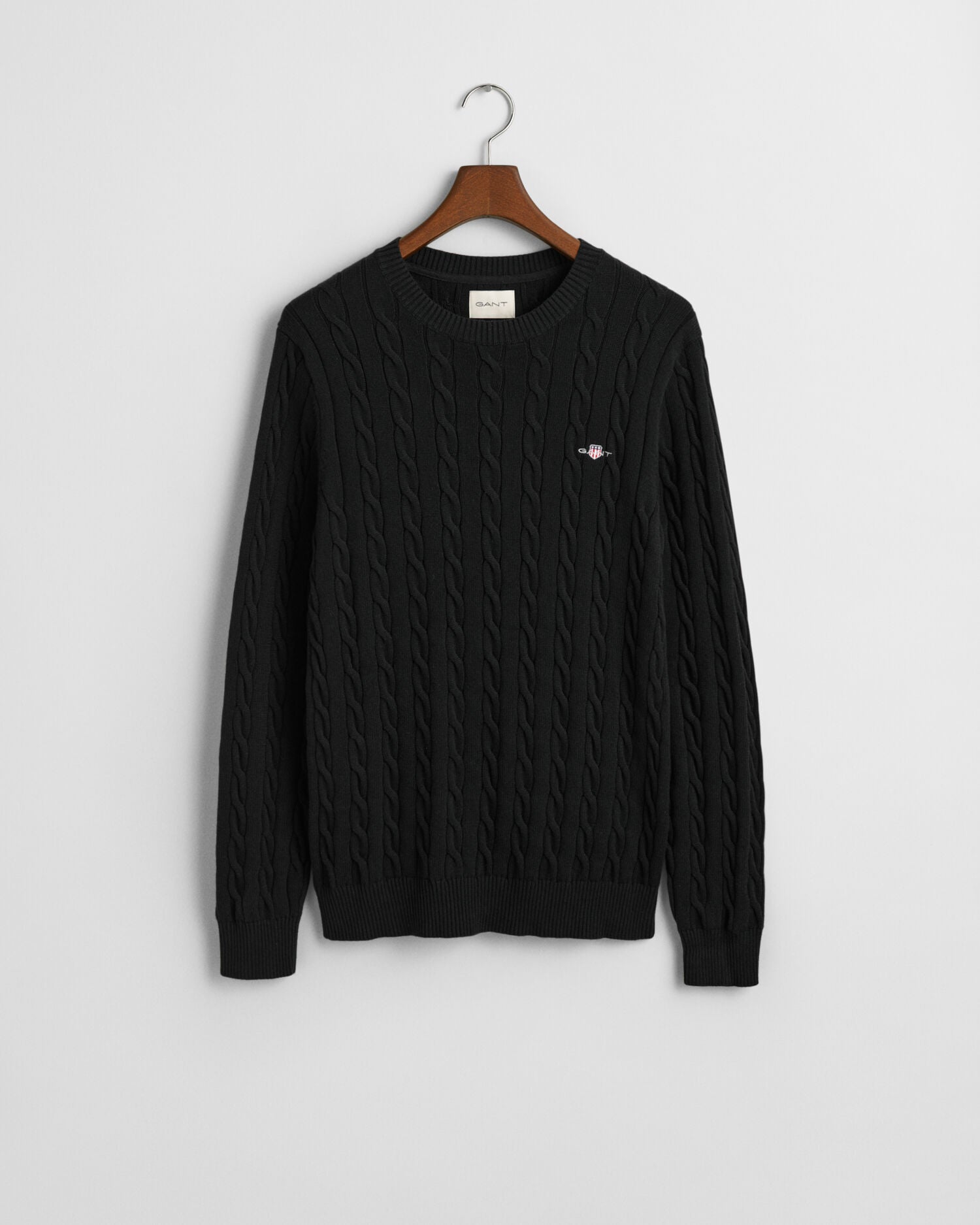 Cotton Cable Knit Crew Neck Sweater