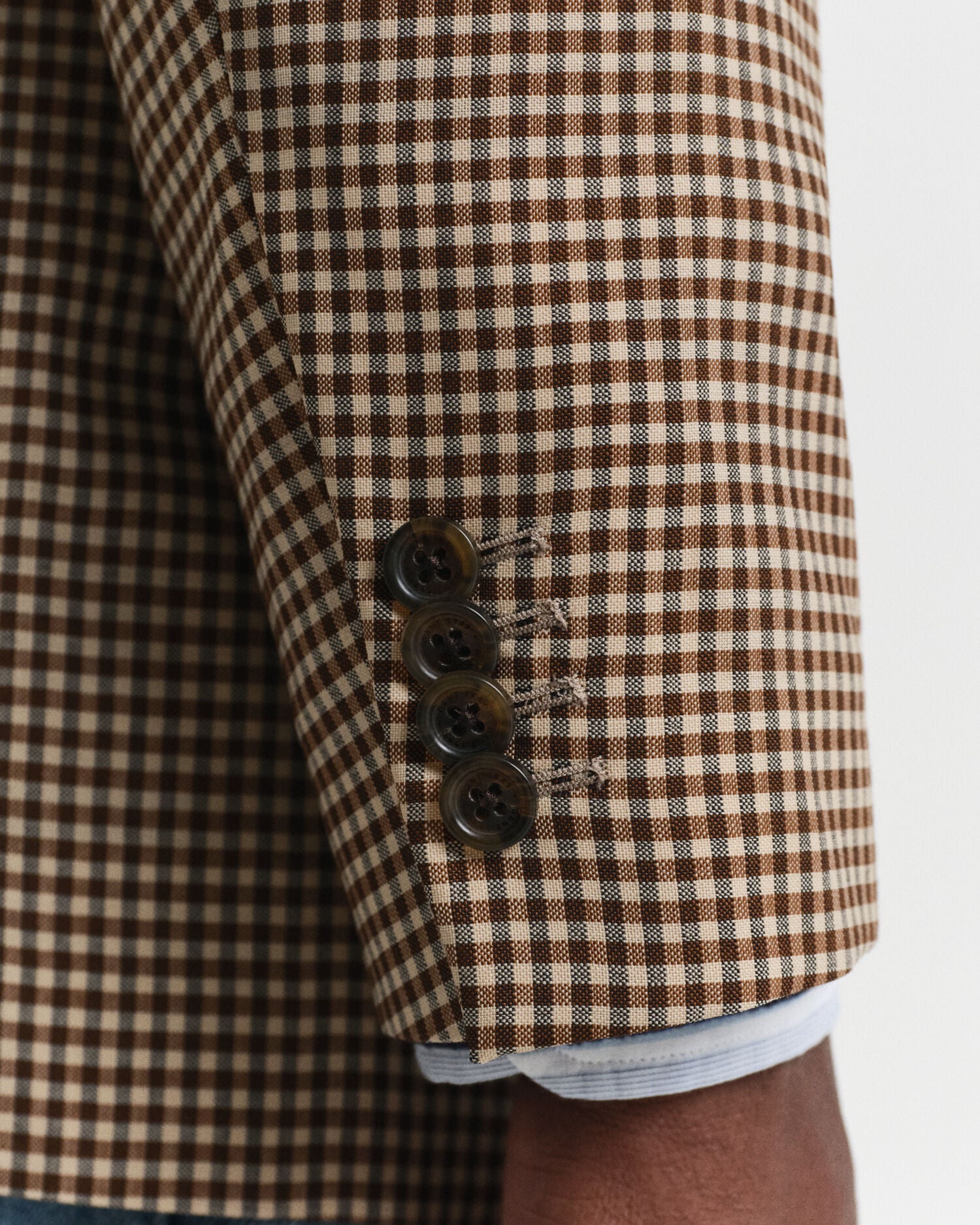 Relaxed Fit Gingham Checked Blazer