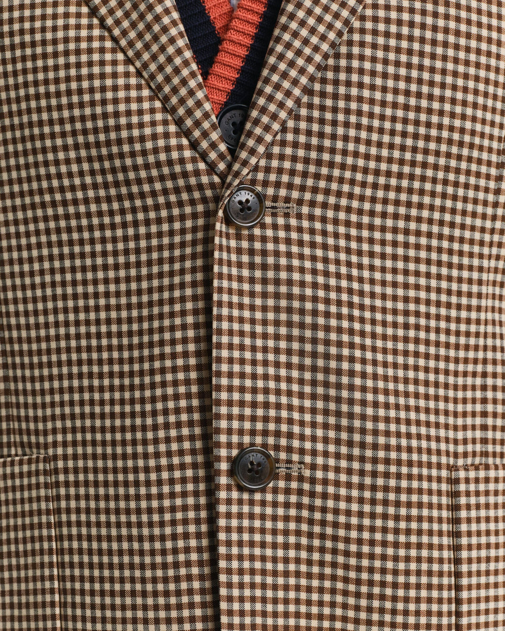 Relaxed Fit Gingham Checked Blazer