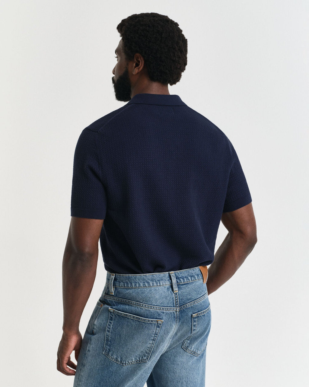Textured Cotton Polo Shirt