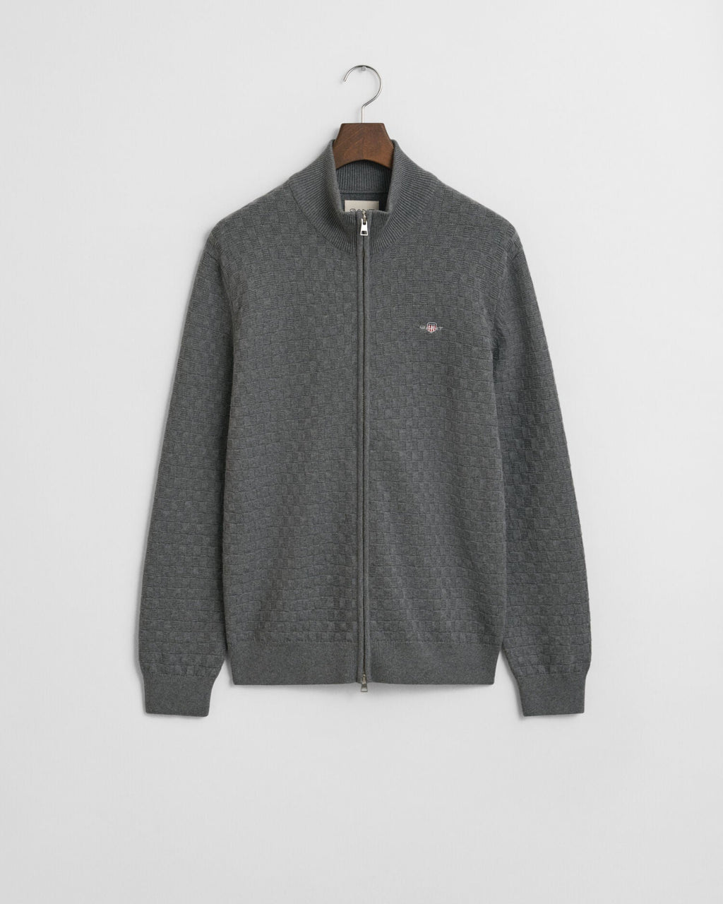 Micro Textured Zip Sweater