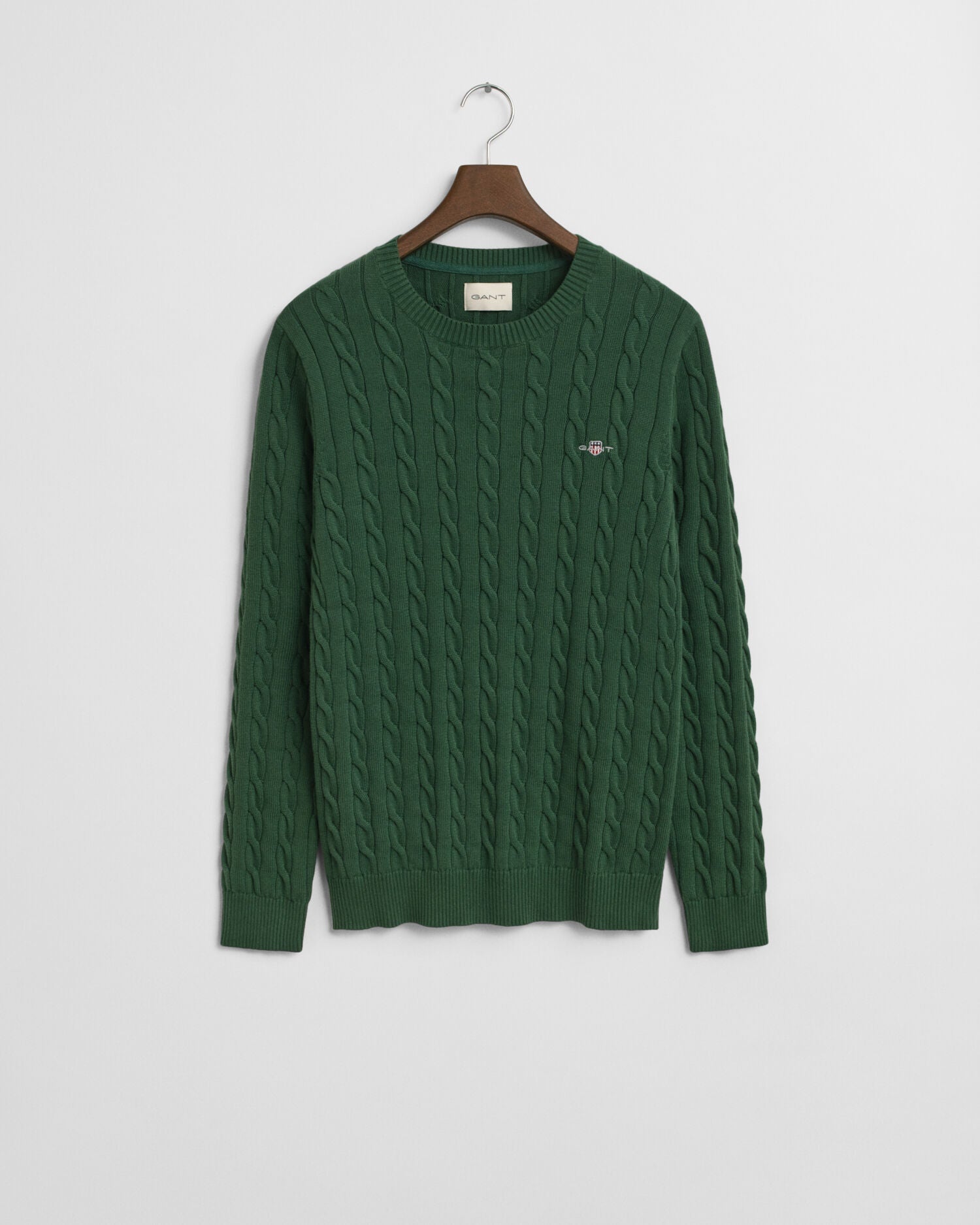 Cotton Cable Knit Crew Neck Sweater