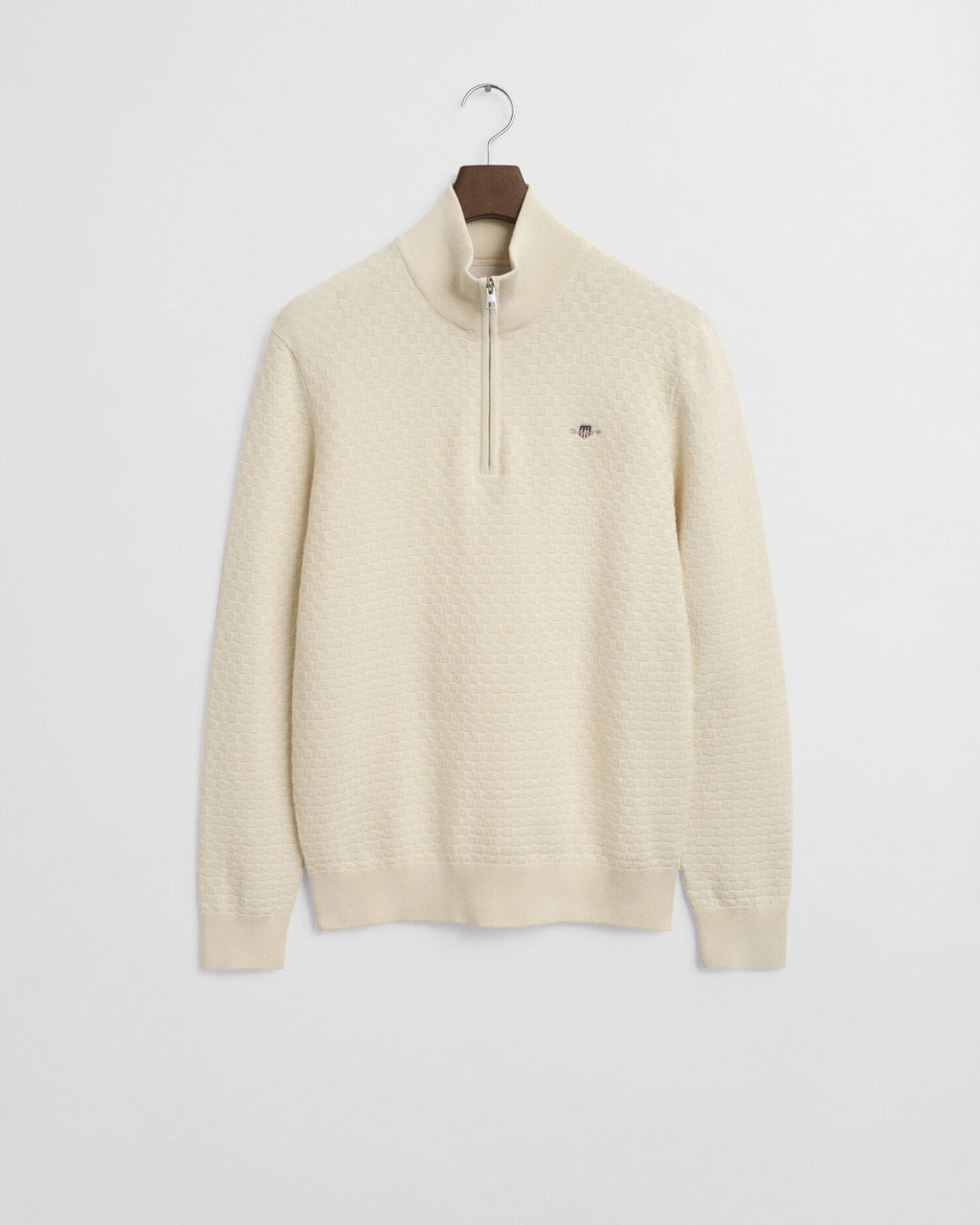 Micro Textured Half-Zip Sweater