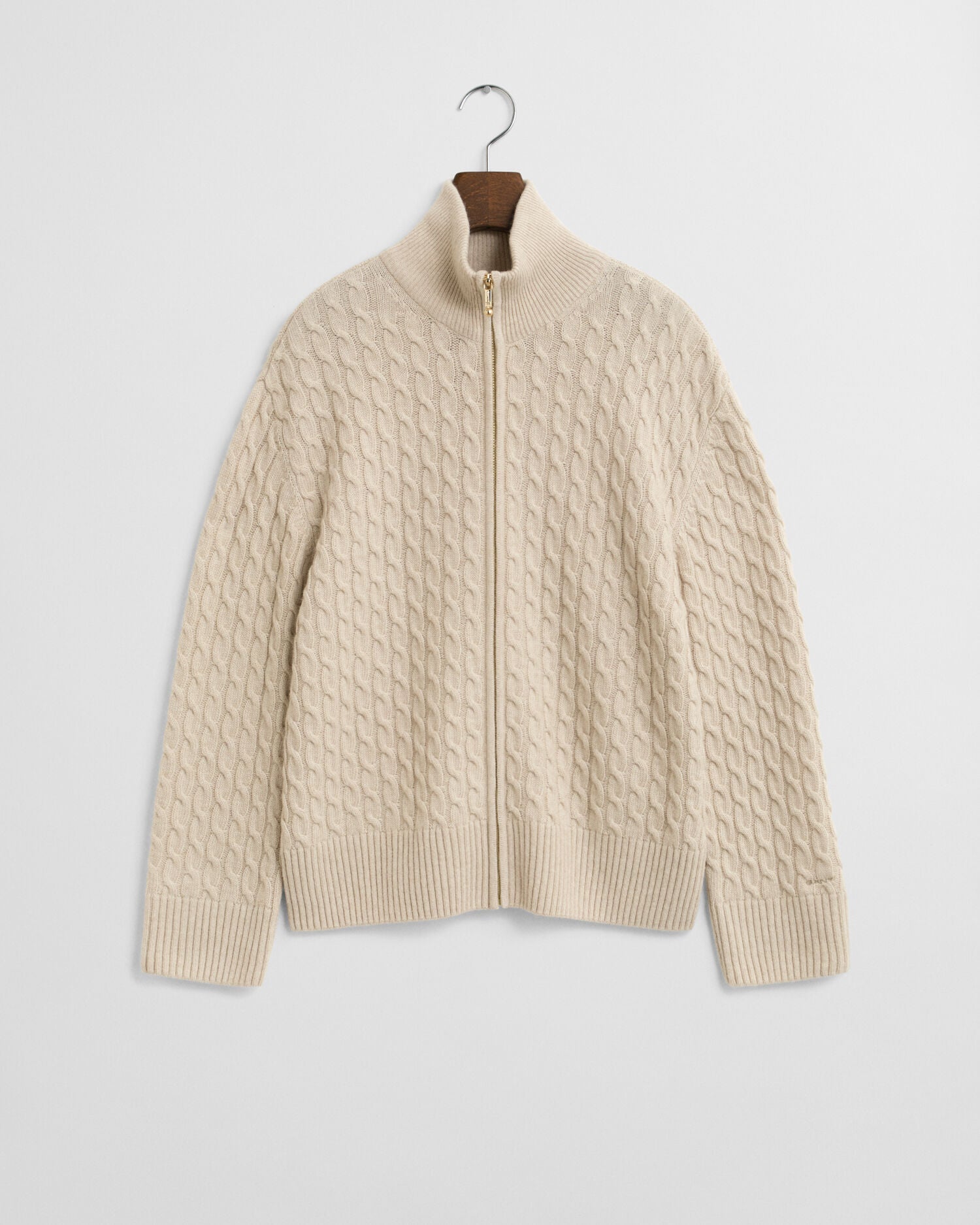 Cable Knit Zip Cardigan
