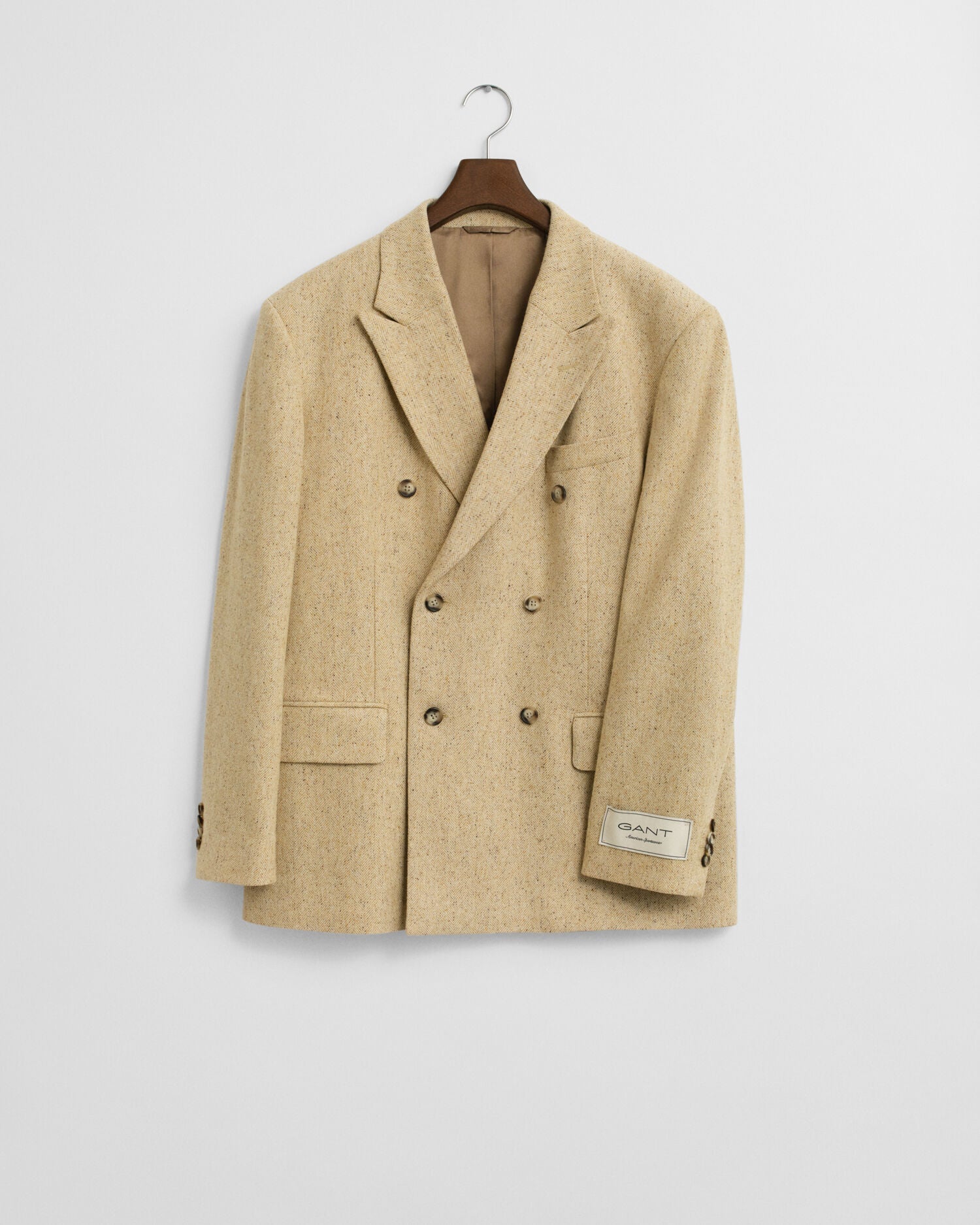 Relaxed Fit Nepps Herringbone Suit Jacket
