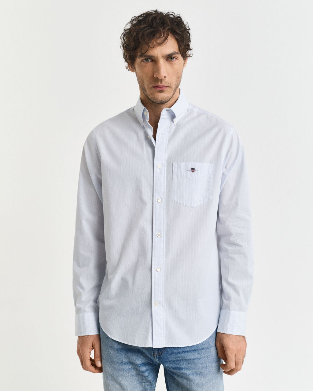 Regular Fit Classic Banker Stripe Poplin Shirt