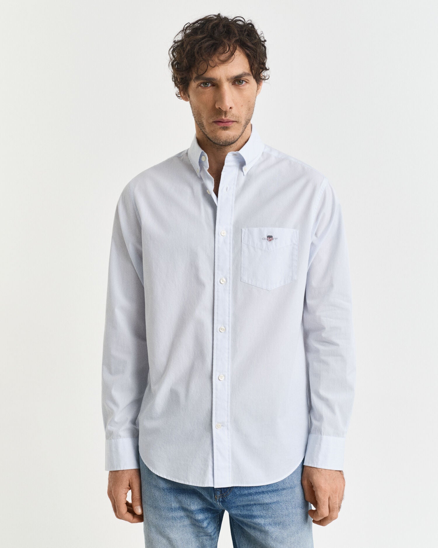Regular Fit Classic Banker Stripe Poplin Shirt