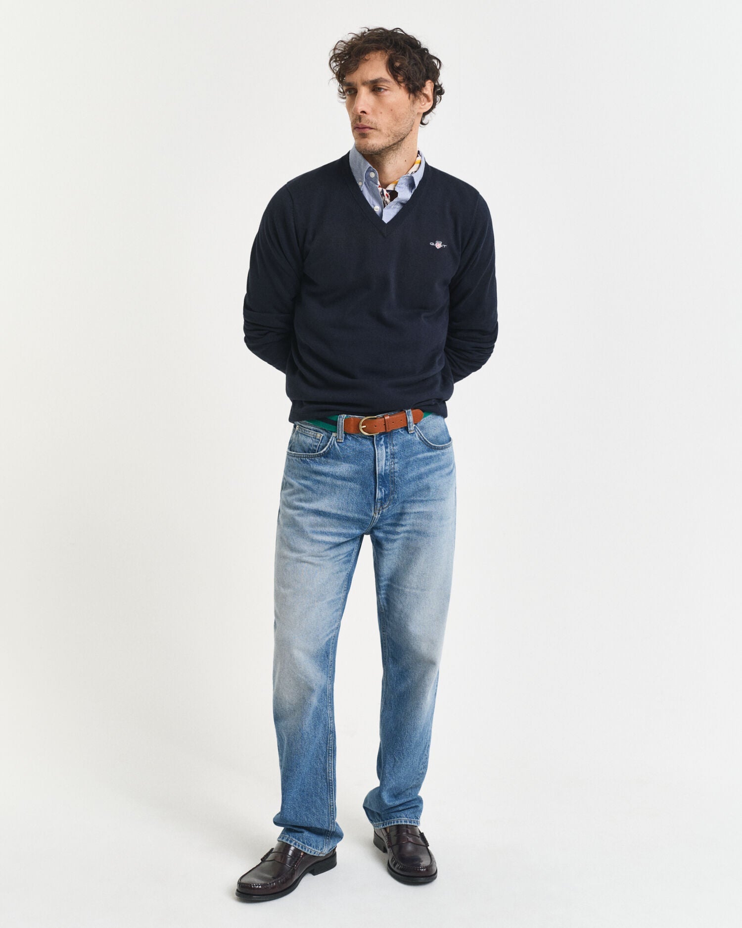 Classic Cotton V-Neck Sweater