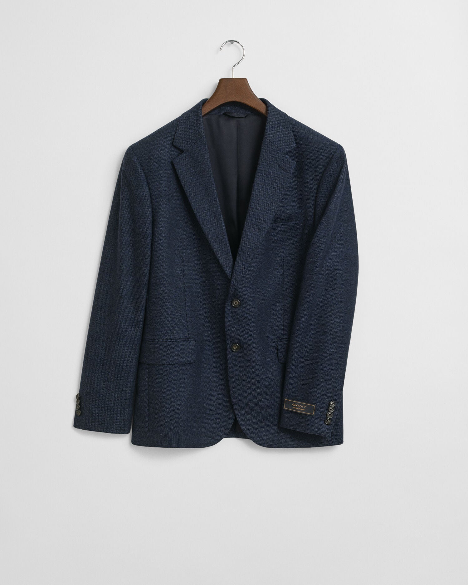 Slim Fit Flannel Herringbone Suit Jacket