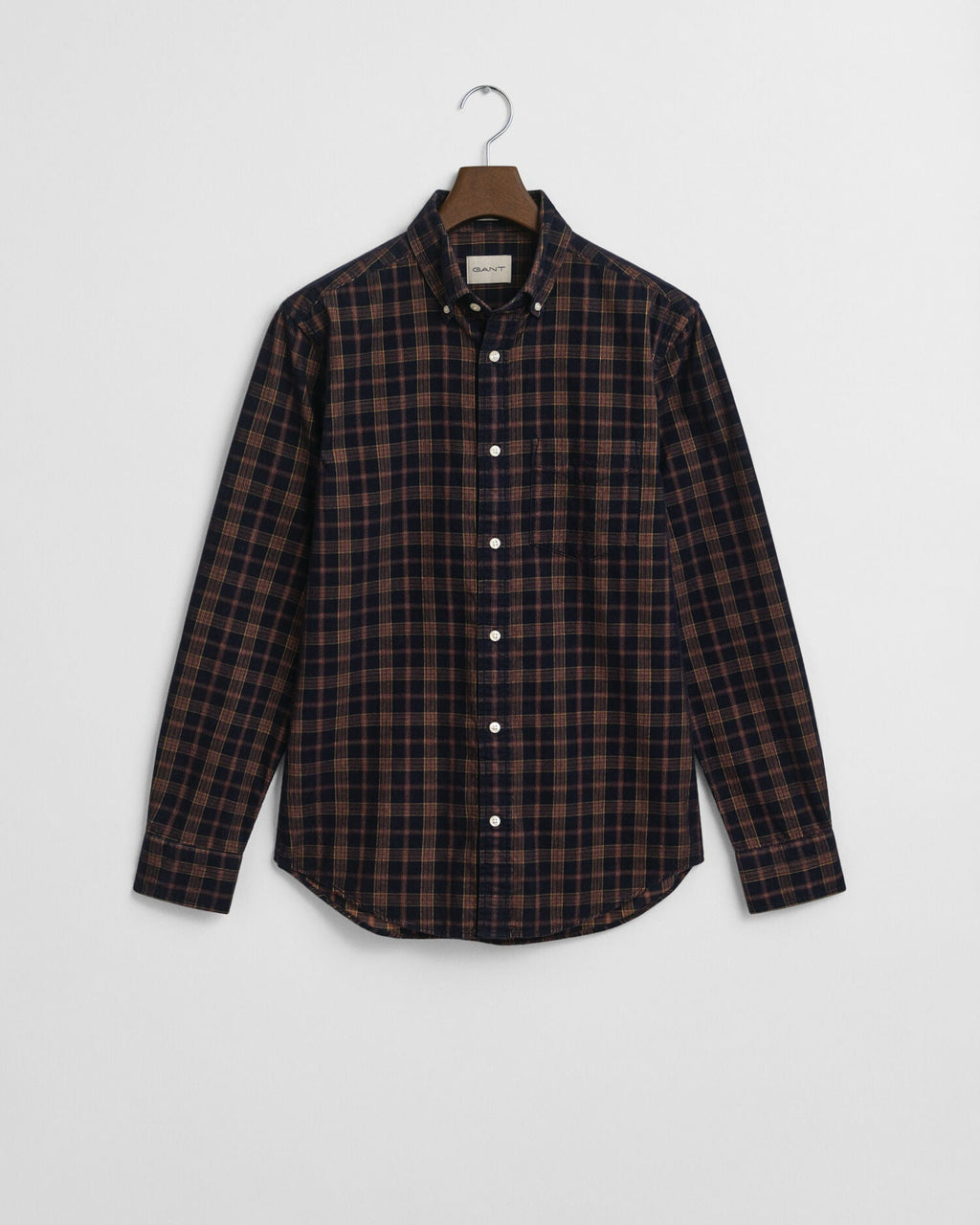 Regular Fit Checked Corduroy Shirt
