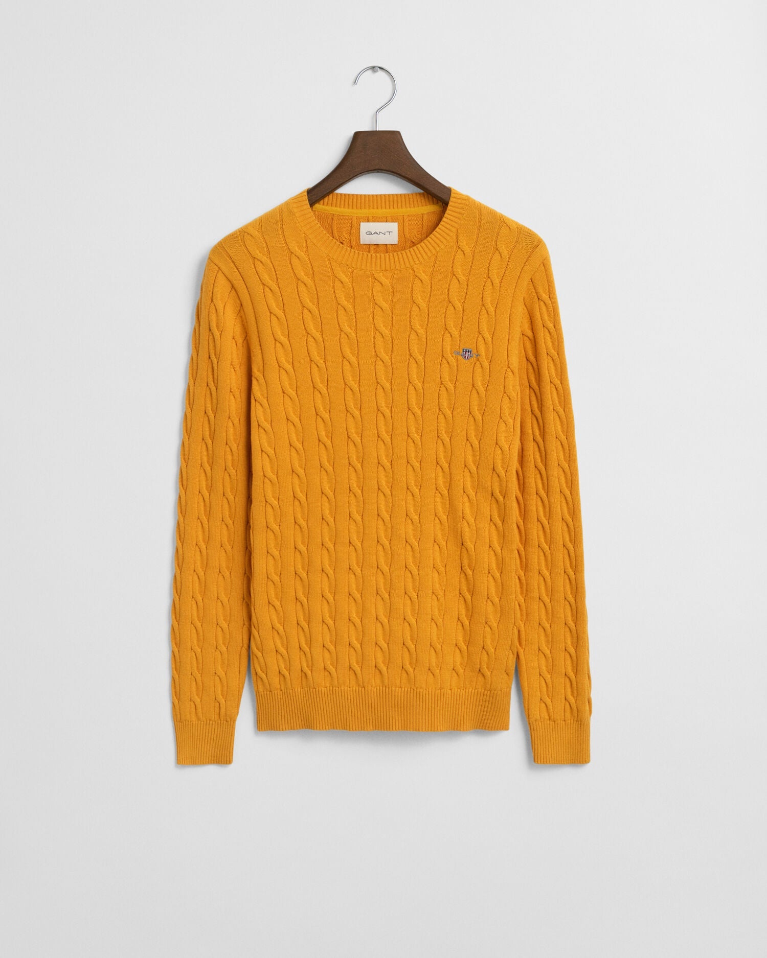 Cotton Cable Knit Crew Neck Sweater