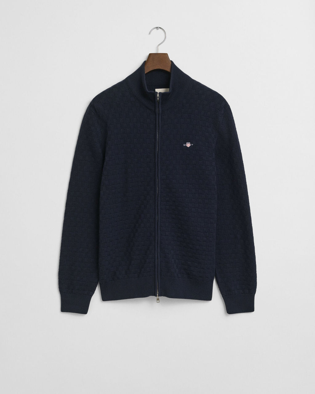 Micro Textured Zip Sweater