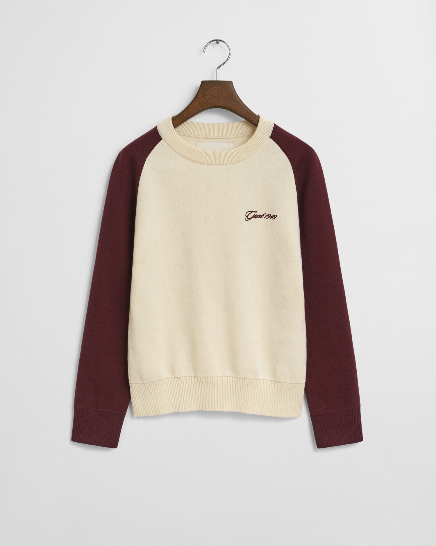 Color Blocked Crew Neck Sweater