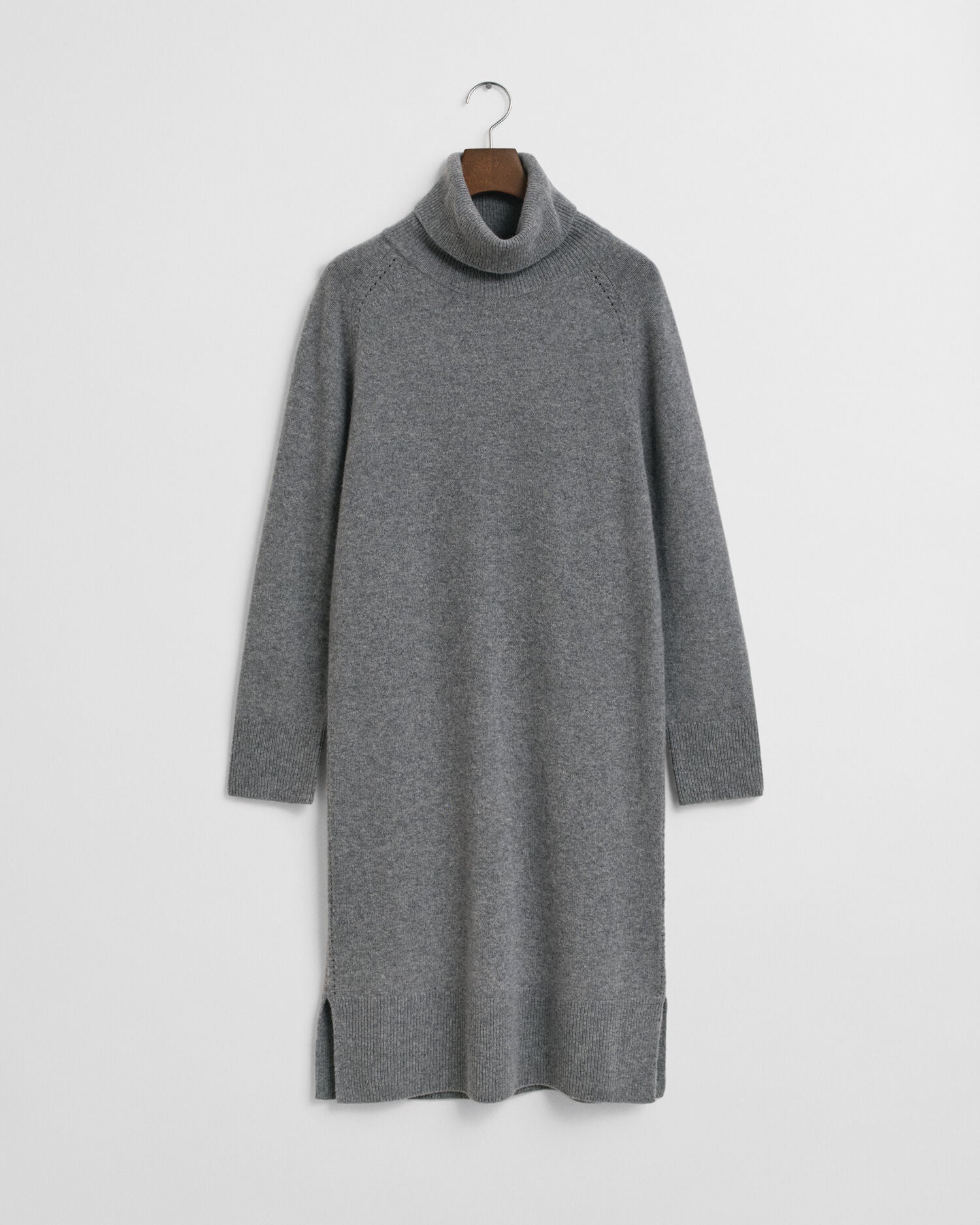 Knit Detail Turtleneck Dress