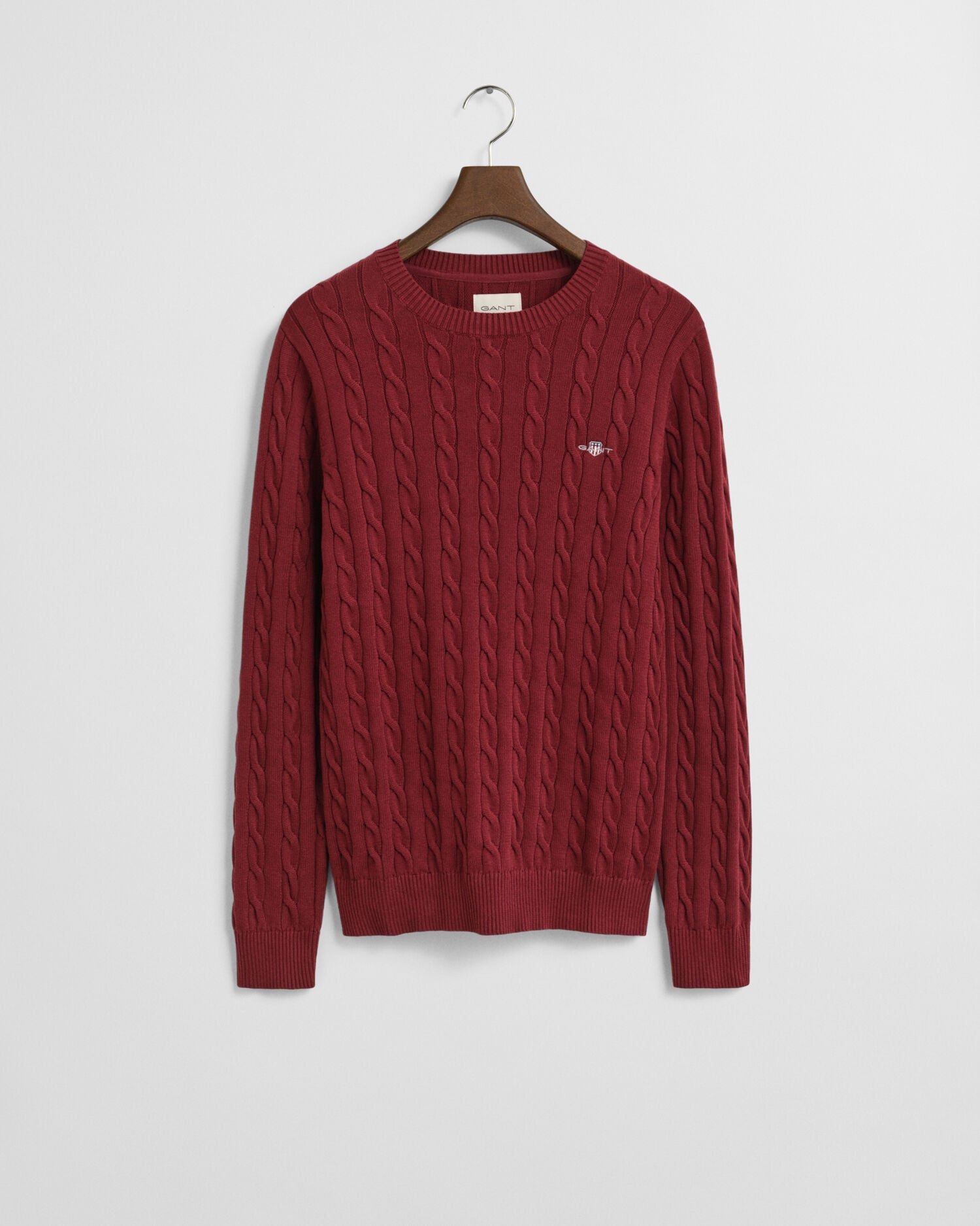 Cotton Cable Knit Crew Neck Sweater