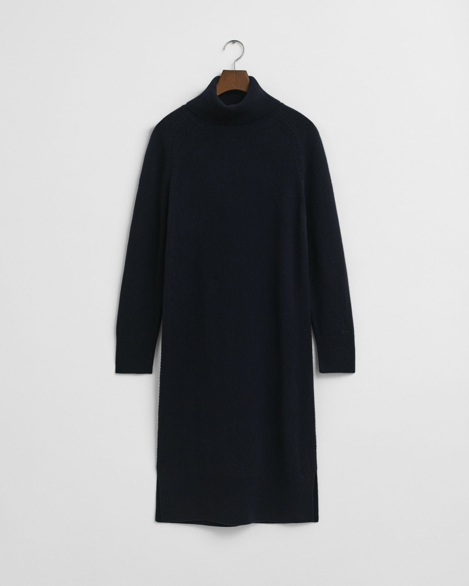 Knit Detail Turtleneck Dress