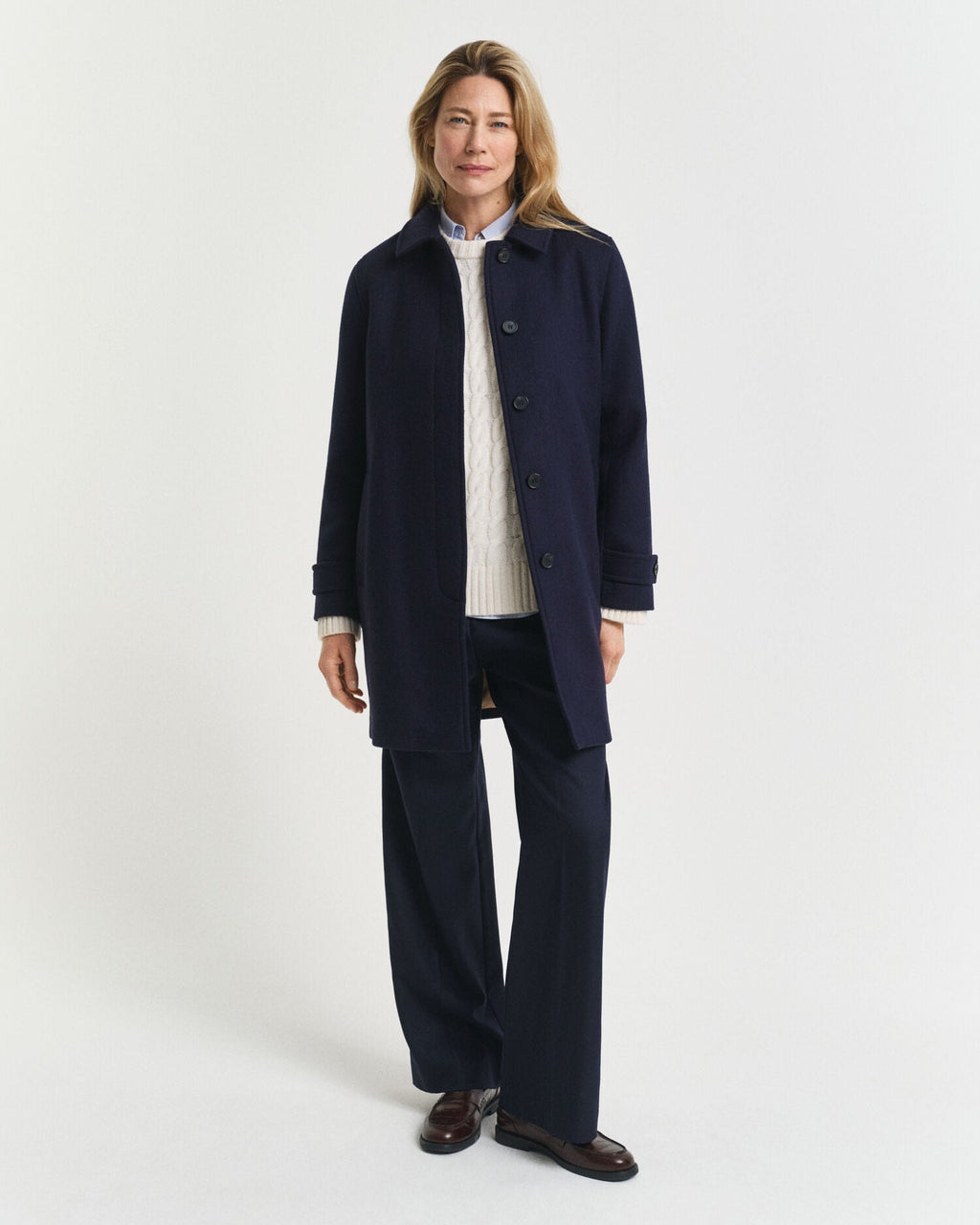 Wool Blend Car Coat