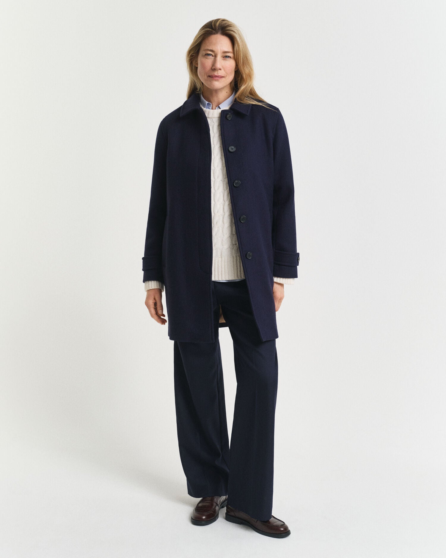 Wool Blend Car Coat