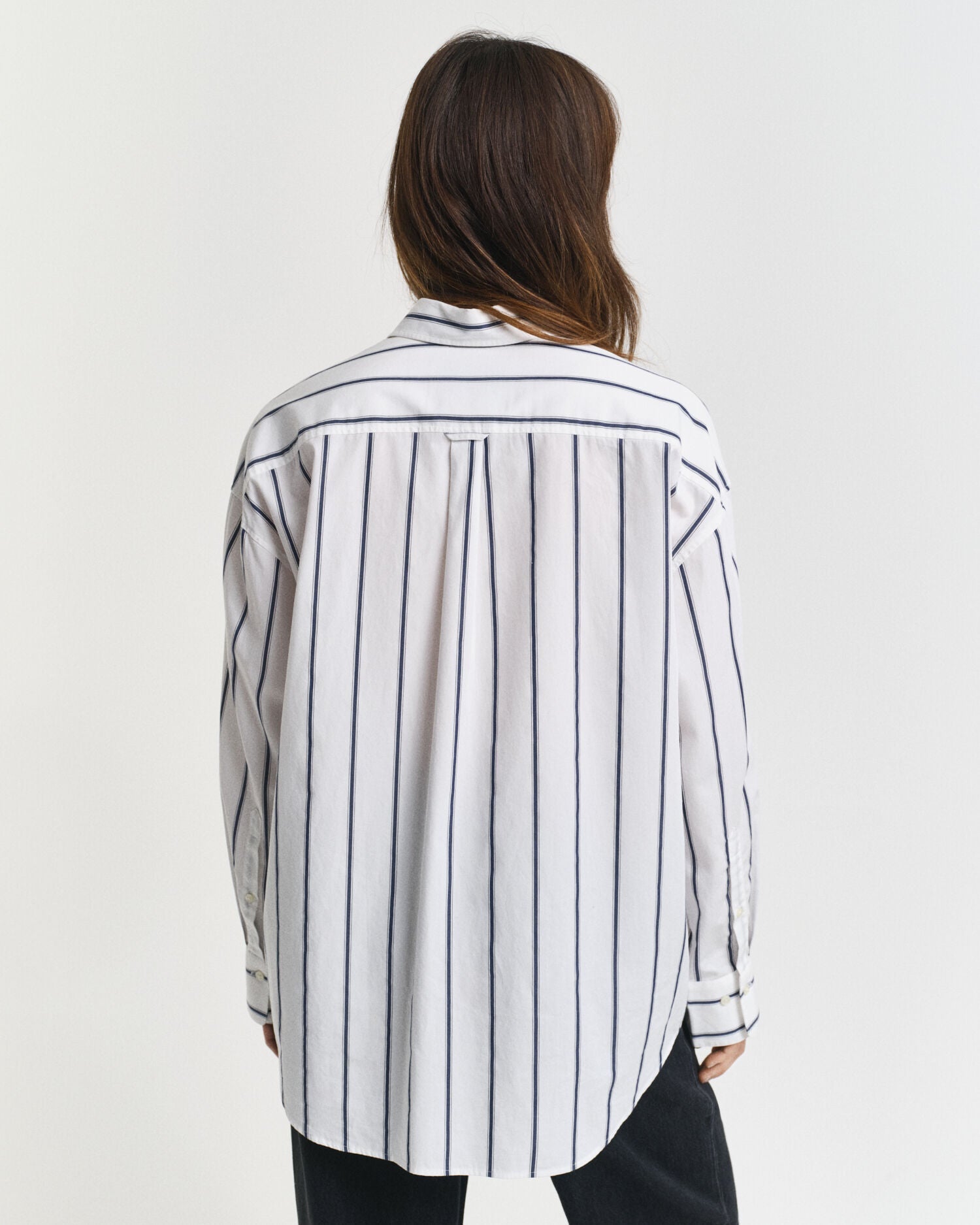 Oversized Classic Striped Poplin Shirt