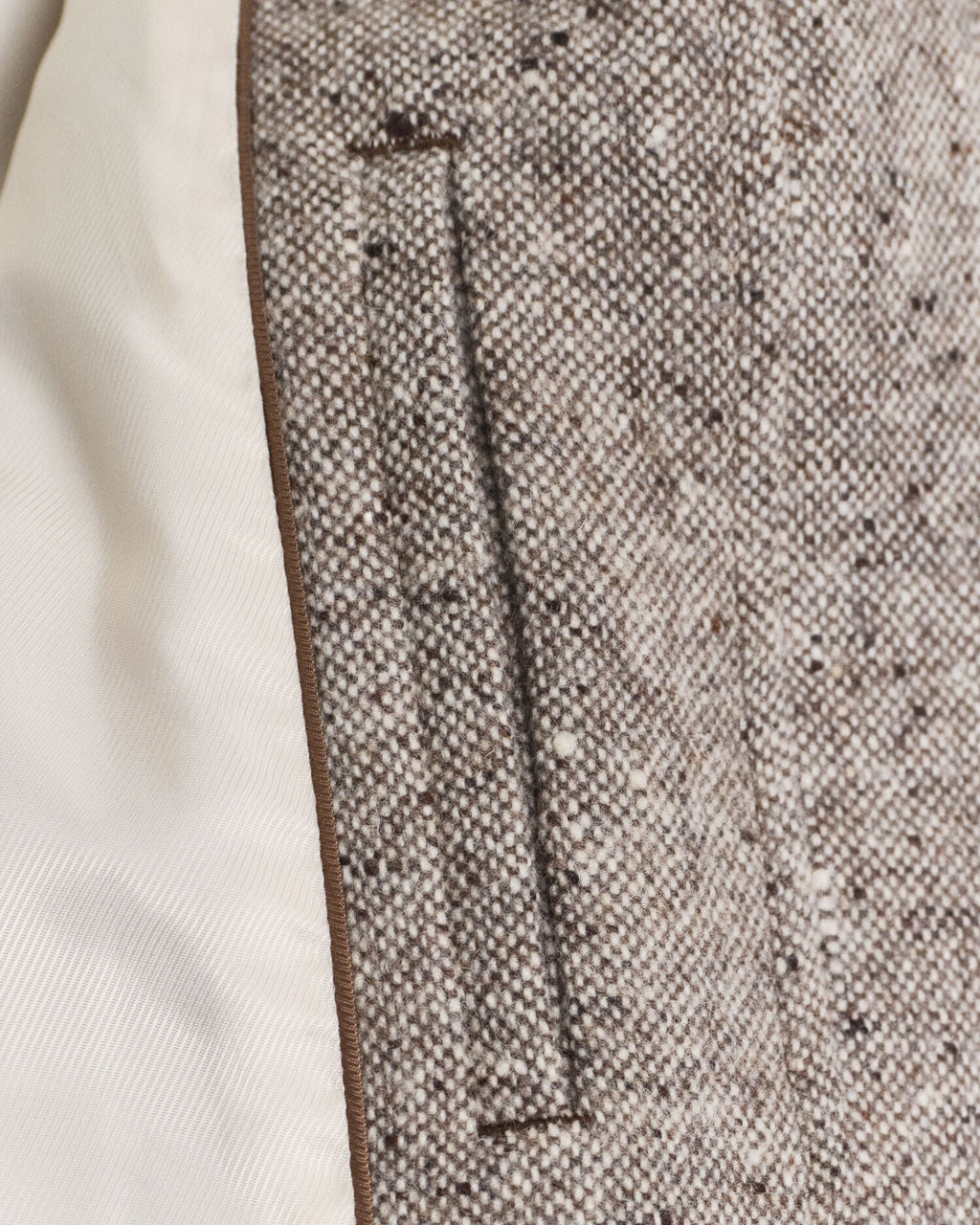 Contrast Collar Wool Jacket
