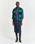 Buttoned Midi Denim Skirt