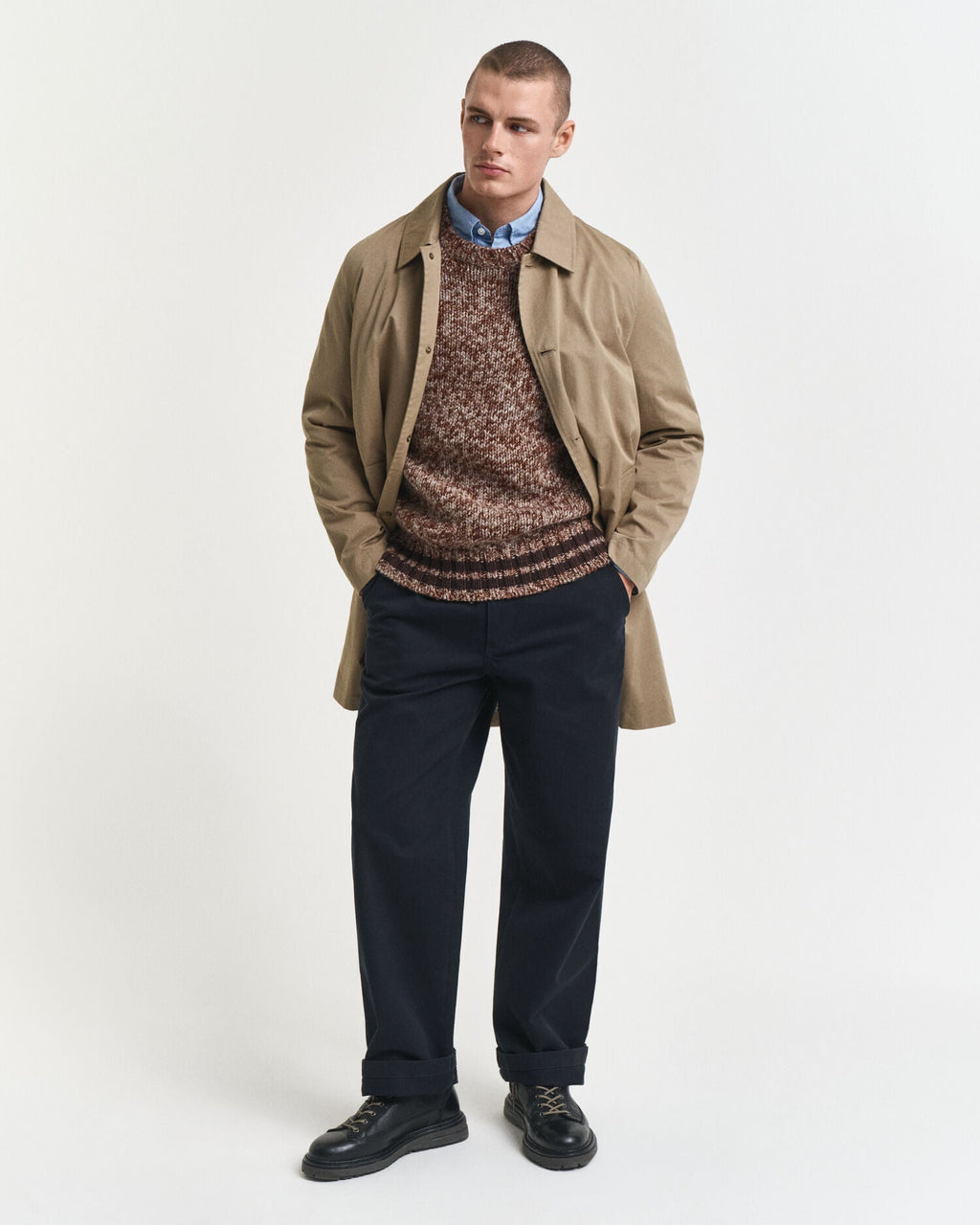 M¡§|lange Wool Crew Neck Sweater
