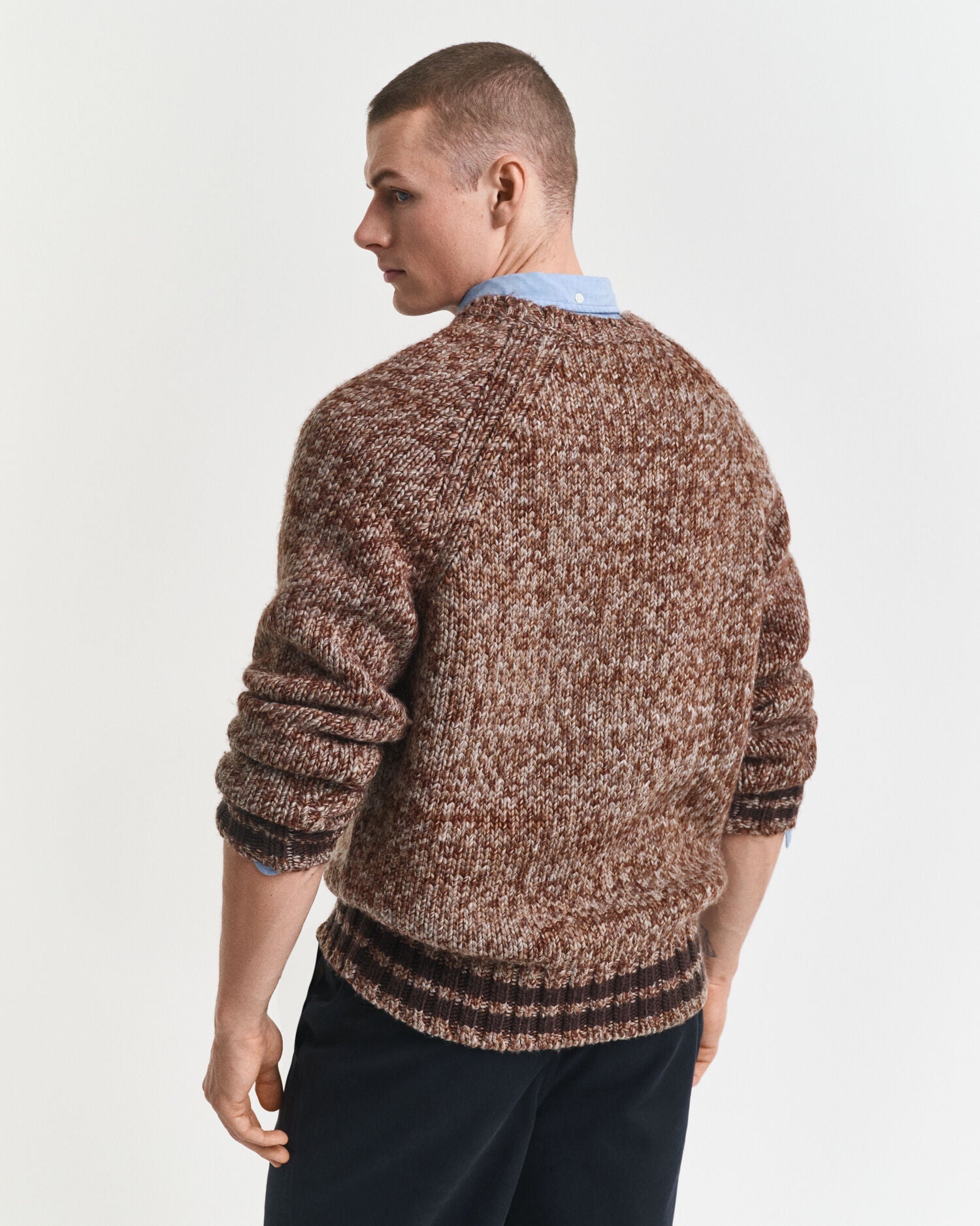 M¡§|lange Wool Crew Neck Sweater